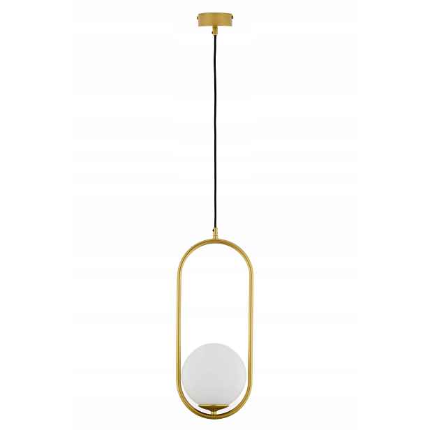 Jupiter Igon Moderní závěsná lampa zlatá, sklo E14 11W, koule