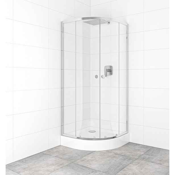 Set sprchového koutu a vaničky, čtvrtkruh 80x80 cm Multi Basic SIKOBKMUS80CRT