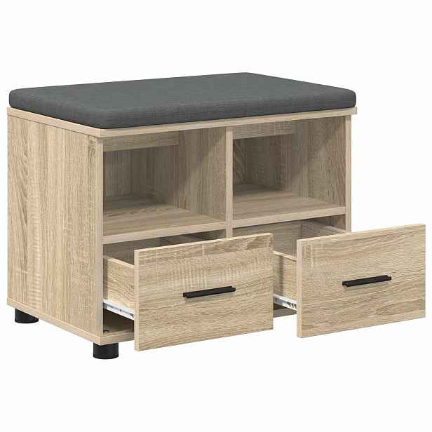 vidaXL Chodbičková lavice Sonoma dub 60 x 38 x 46 cm
