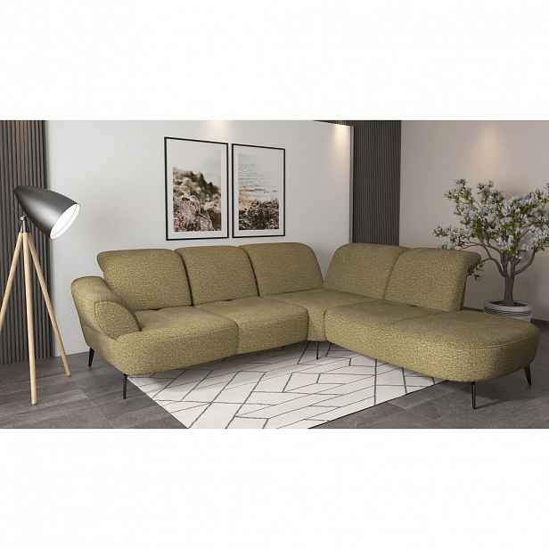 Sit & More ROHOVÁ SEDAČKA, textil, olivově zelená