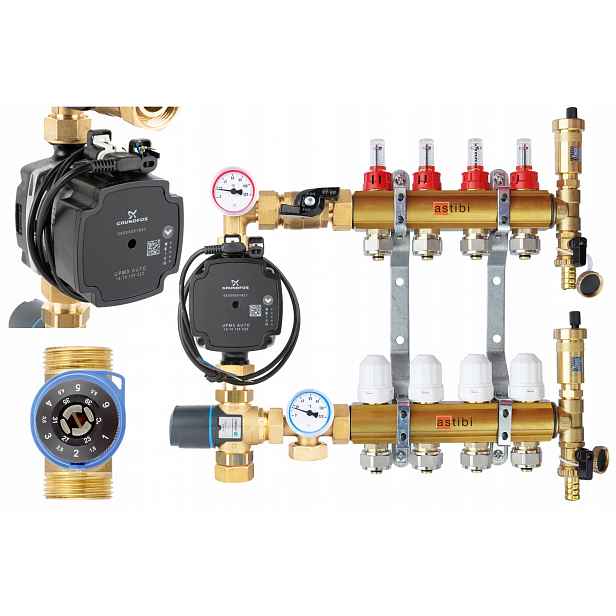 Rozdělovač 13 Pro Podlahovou Soupravu Afriso Grundfos