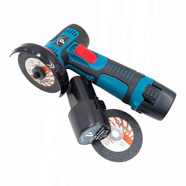 Sada Mini Úhlová Bruska 12V 2 Akumulátory 2 Kotouče 75 MM