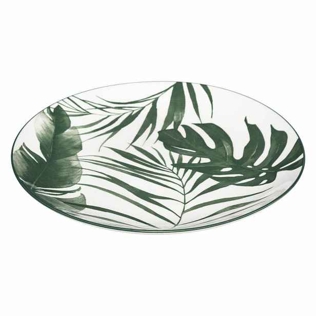 Secret de Gourmet Sada 6 ks talířů LEAFS 26,5 cm bílá/zelená
