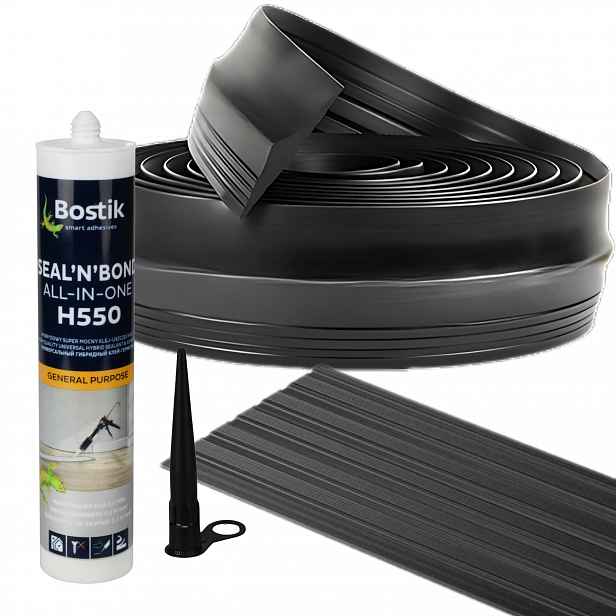 Set Garážové Těsnění 5 M Lepidlo Práh Pro Prahovou Bránu Epdm 12/86 MM 5 m