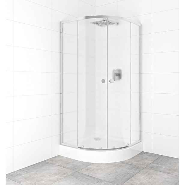 Set sprchového koutu a vaničky, čtvrtkruh 90x90 cm Multi Basic SIKOBKMUS90CRCH