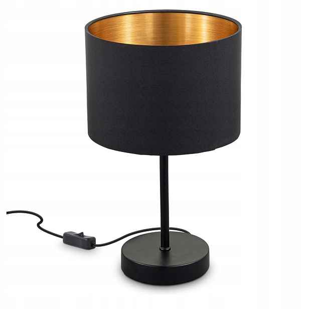 Stolní noční lampa Černá Zlatá E27 dekorativní lampa ložnice obývací pokoj