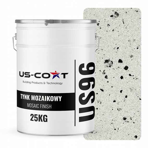 Mozaiková Omítka Mozaika 25 Kg Bílá Barva S Černou Slídou M02 Ozdobná Pryskyřičná