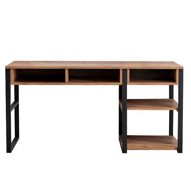 Pracovní stůl Emro Walnut and Black