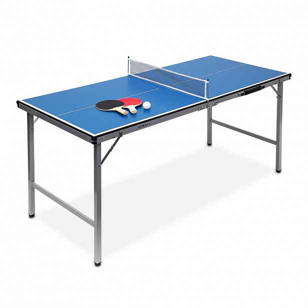 Relaxdays STŮL NA STOLNÍ TENIS Vícebarevný skládací 7dílný-set 150x67 cm