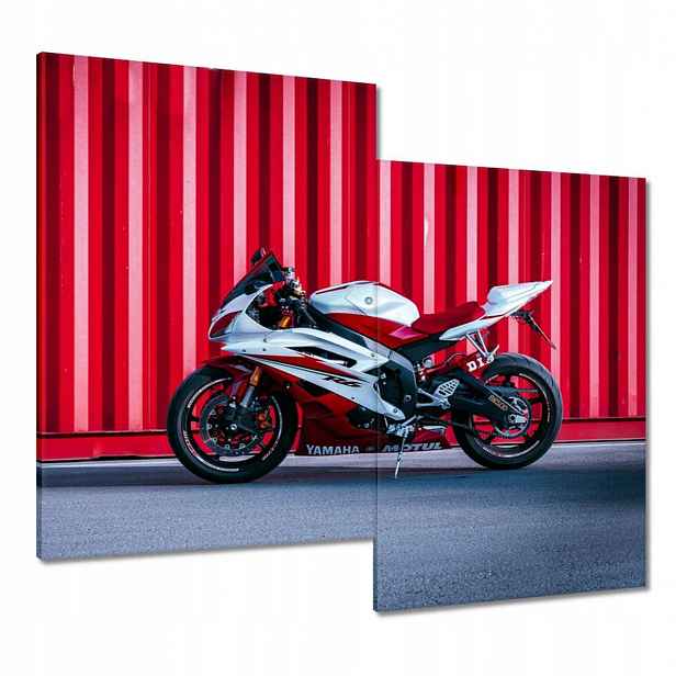 Obrazy 80x70 Bílo-červená Yamaha