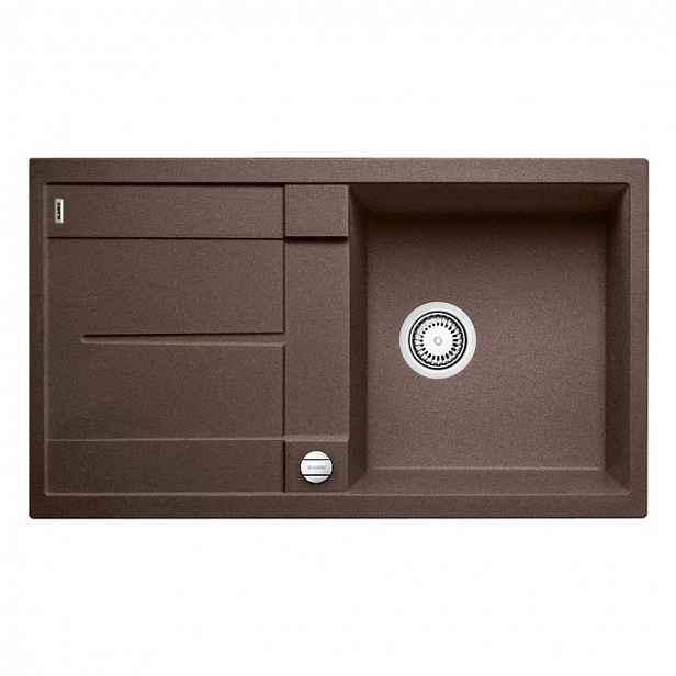 Blanco Metra 5 - Silgranitový dřez, 85x49 cm, s ovládáním odtoku, kávová 519104