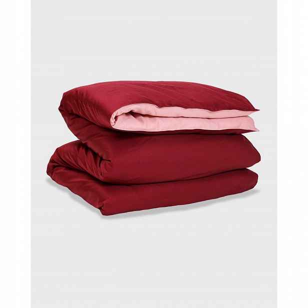 Povlak na přikrývku Gant Sateen Duo Double Duvet 155 x 220 cm Carbernet Red