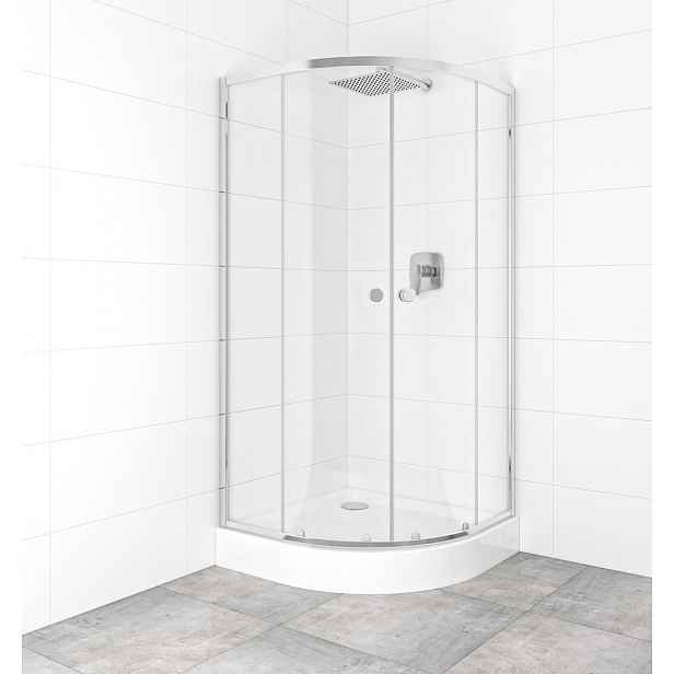 Set sprchového koutu a vaničky, čtvrtkruh 90x90 cm Multi Basic SIKOBKMUS90CRT