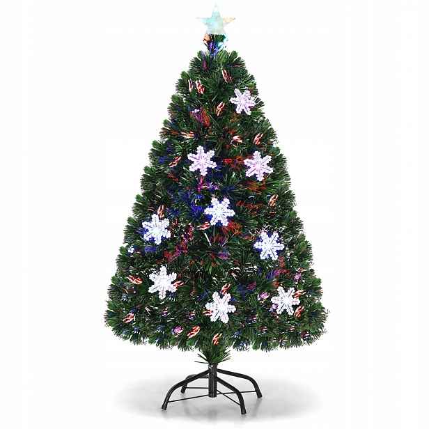 Umělý vánoční stromeček s Led ozdobnými světly a stojanem Costway 120 cm