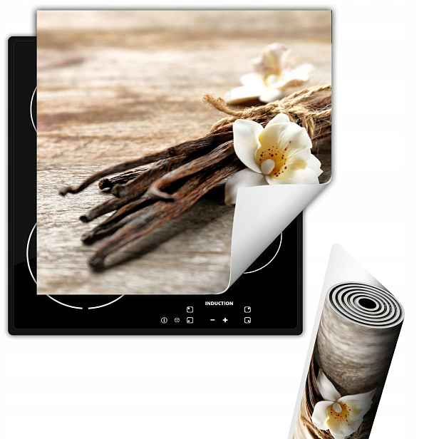 Vinylová Ochranná Podložka Na Indukci, Deska 50x52 Dřevo, květiny