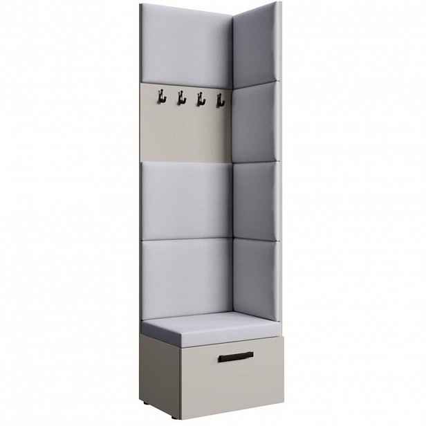 Beautysofa PŘEDSÍŇOVÁ sestava Margaret V 81/203/43 s čalouněnými panely, kašmírová