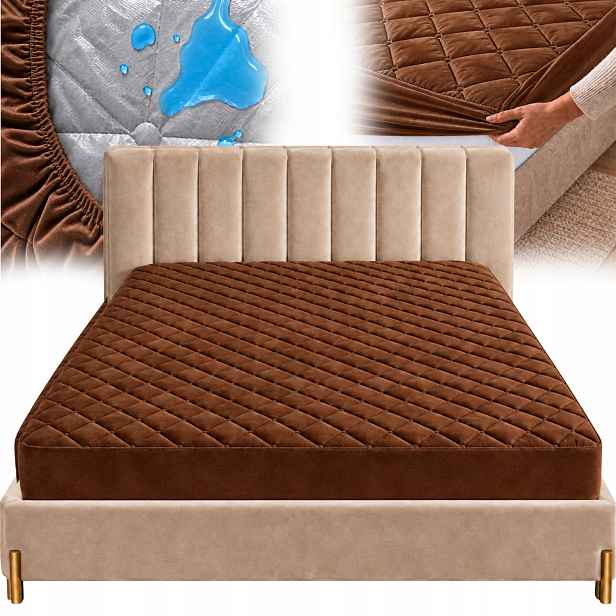 Chránič Na Matrace Potah Topper Velur Voděodolný 180x200