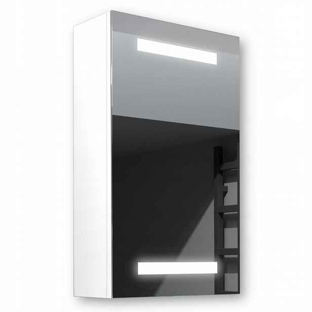 Dřevěná skříňka 40x70 Led zrcadlo Ares Bílá