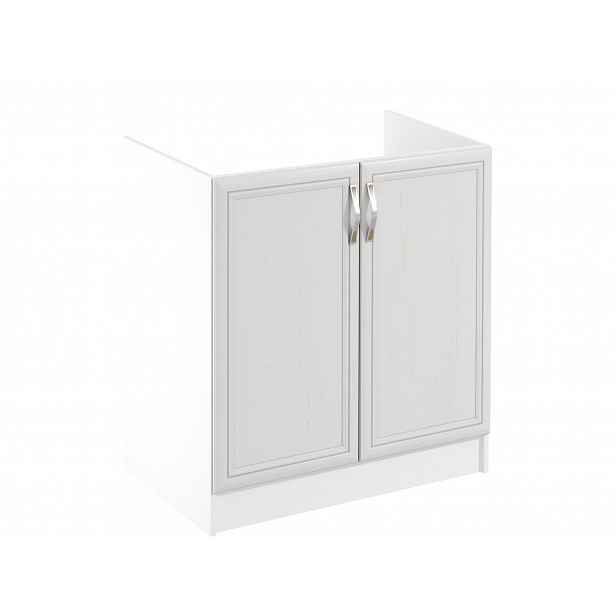 Dvoudveřová dřezová skříňka SILVARA - šířka 80 cm, borovice andersen / bílá