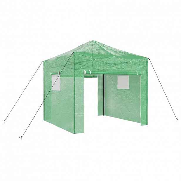vidaXL Skleník s pop-up rámem Zelená 290 x 290 x 315 cm Železo