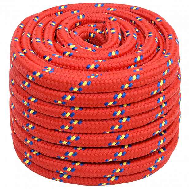 vidaXL Víceúčelové užitkové lano 20 mm 25 m Červená PP