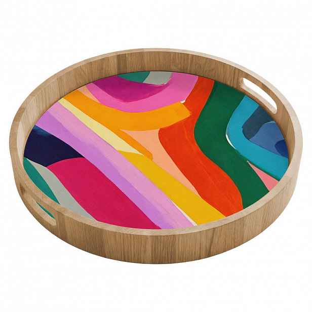 OnlyWow SERVÍROVACÍ PODNOS Abstraktní - barevné - vlny - linie 40x40 cm