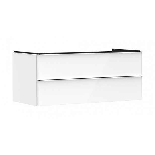 Skříňka pod umyvadlo pod desku Hansgrohe Xelu Q 118x49,5x55 cm bílá lesklá 54082000