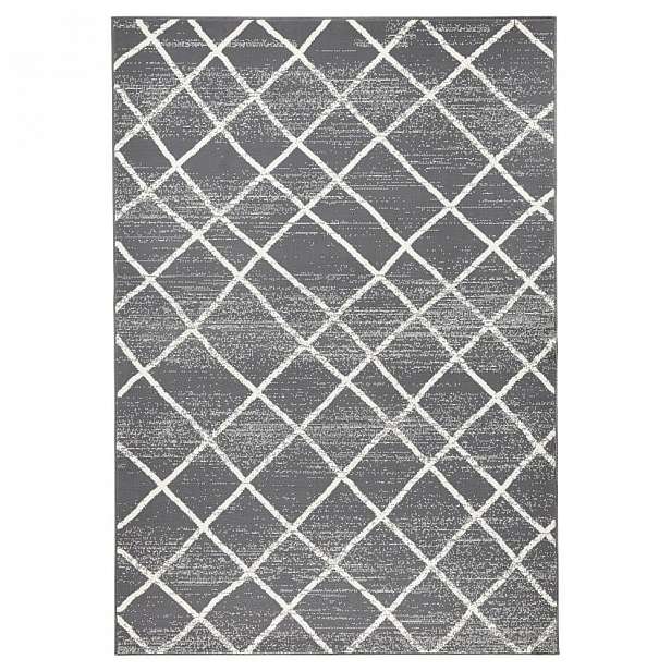 Tmavě šedý koberec Zala Living Rhombe, 200 x 290 cm
