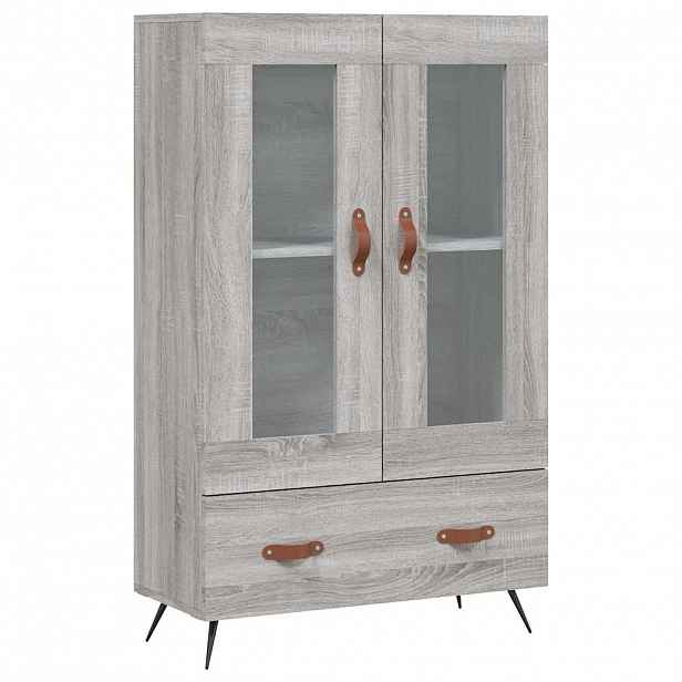 vidaXL Skříň highboard šedá sonoma 69,5 x 31 x 115 cm kompozitní dřevo