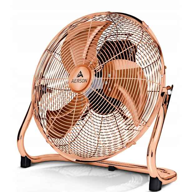 Aerson podlahový ventilátor 40 cm, měděná barva, ventilátor 75 W