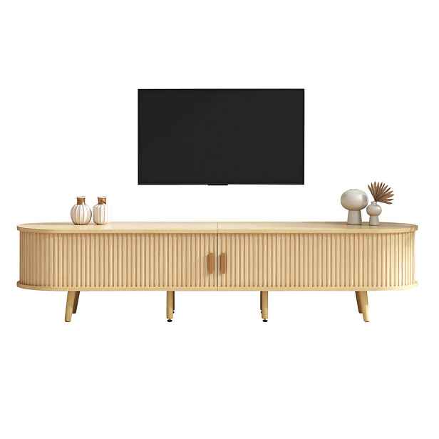 Modenvie NÍZKÁ komoda 170/40/42 cm z MDF v dekoru světlého ořechu, se 2 zásuvkami