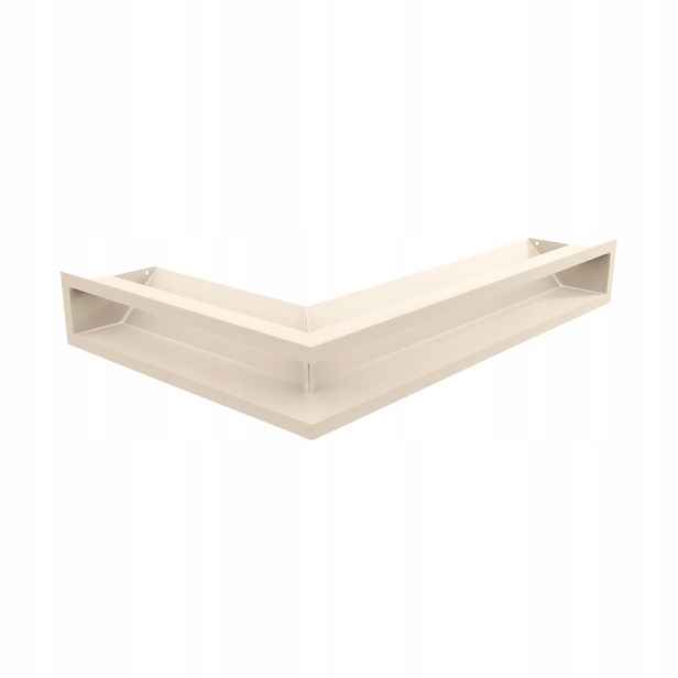 Ventilační mřížka do krbu Luft rohová pravá 40x60x9 krémová