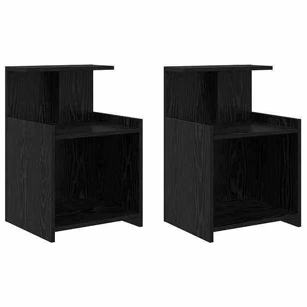 vidaXL Noční skříňka 2 ks Černý dub 40 x 35 x 60 cm Kompozitní dřevo