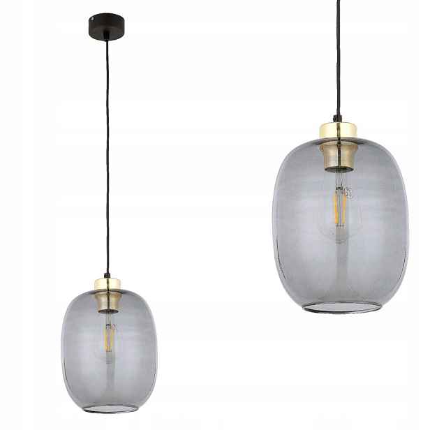 Závěsná lampa se skleněným stínidlem Delta Graphite 4839 Tk Lighting