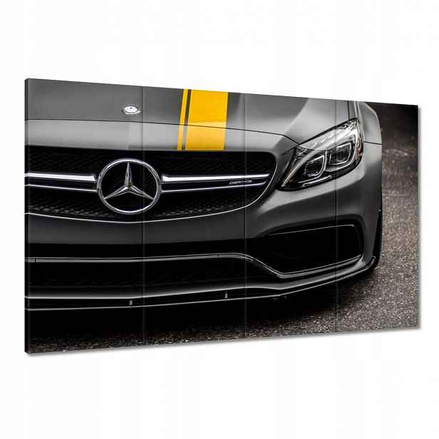 Obrazy 120x80 Mercedes Amg Žlutý proužek