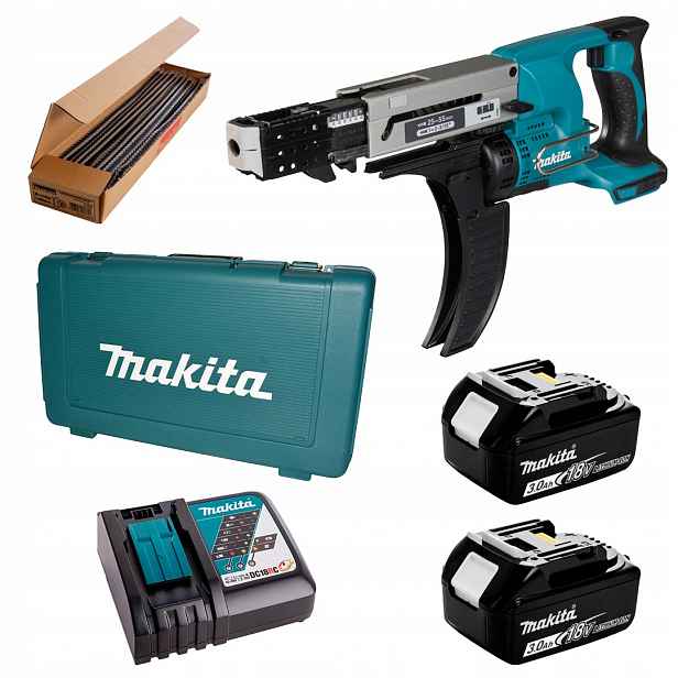 Aku Šroubovák Makita DFR550RFE 18V 2x3Ah 25-50 mm šrouby na pásce kufr
