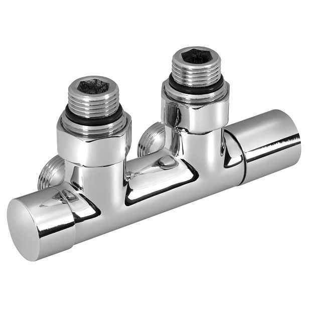 Aqualine R-START - Připojovací sada ventilů, středové připojení, chrom SR230C