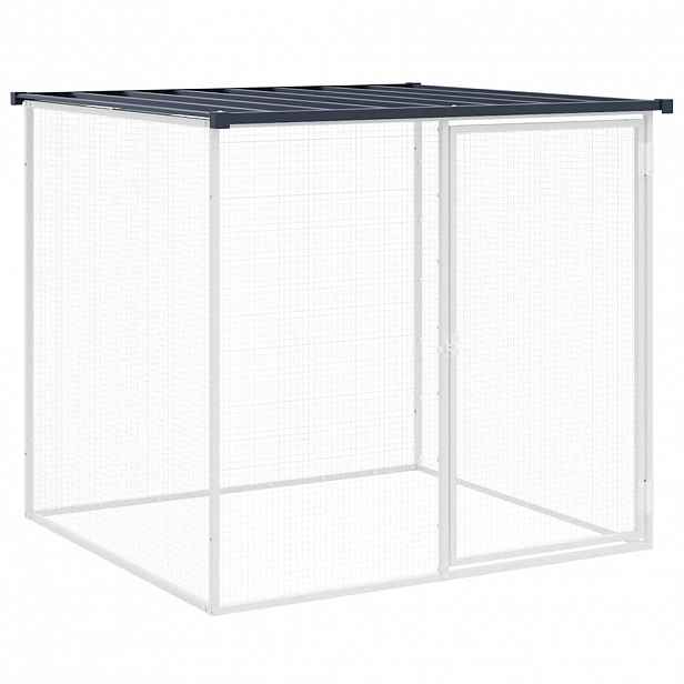 vidaXL Klec pro kuřata se střechou antracitová 103 x 98 x 90 cm ocel
