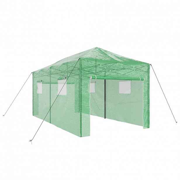 vidaXL Skleník s pop-up rámem Zelená 290 x 580 x 315 cm Železo
