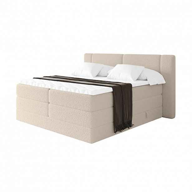ALTDECOR POSTEL boxspring s matracemi H3/H4 - EVON KING - 160x200 cm Tmavě béžová