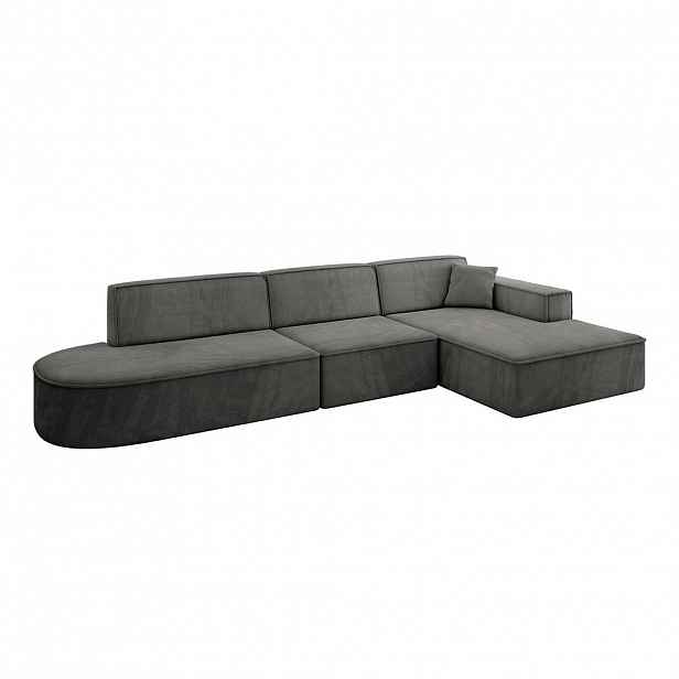 ALTDECOR ROHOVÁ SEDACÍ SOUPRAVA s otomanem vpravo IREA-L2-v4 – 327 x 165 x 77 cm, ecru