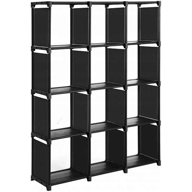 Regálová skříňka s policemi Songmics 105 cm x 140 cm x 30 cm černá
