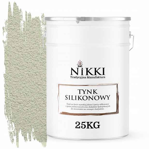 Silikonová Fasádní Omítka Bílá Zlomená Zelená F481 25KG Granulace 1.5mm