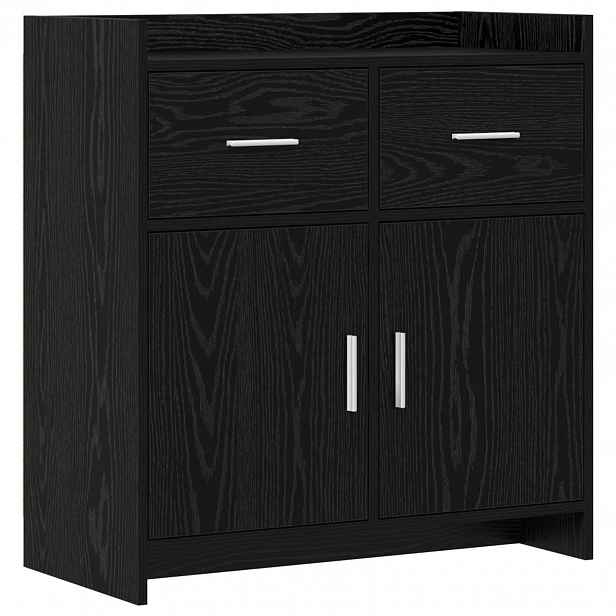 vidaXL Servírovací skříň Černý dub 75 x 36 x 80 cm Kompozitní dřevo