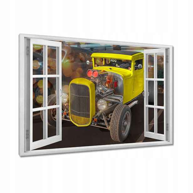 Obrazy 90x60 Žlutý Hot Rod