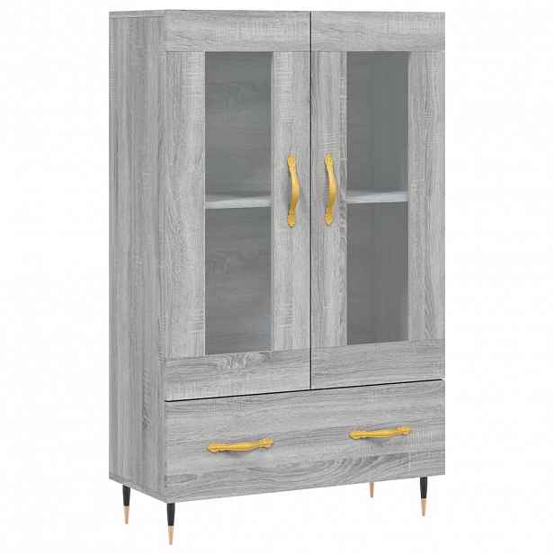 vidaXL Skříň highboard šedá sonoma 69,5 x 31 x 115 cm kompozitní dřevo