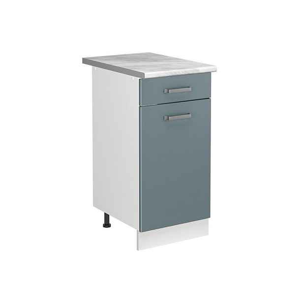 Vicco SKŘÍŇKA POD DŘEZ R-Line, Modrošedá/Bílá, 40 cm pracovní deska Mramor