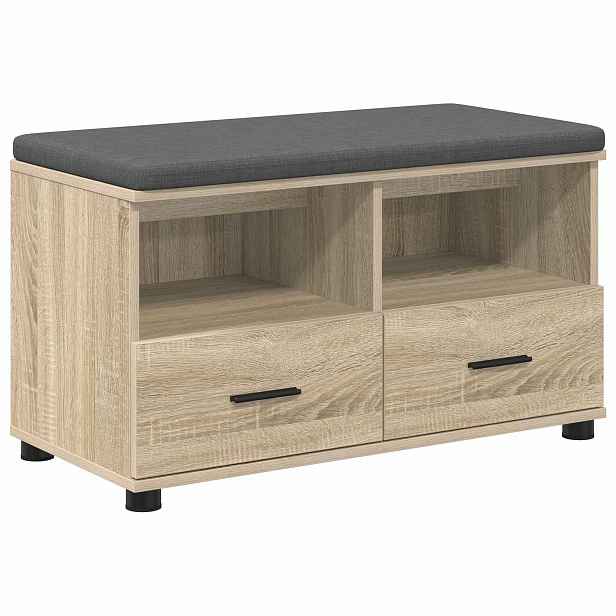 vidaXL Chodbičková lavice Sonoma dub 80 x 38 x 46 cm