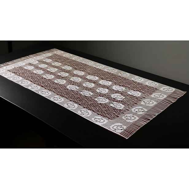 Žakárový ubrus - běhoun HUGO 130x55 cm bílá MyBestHome