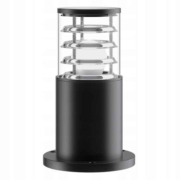 Zahradní lampa sloupek, terasové osvětlení, černá, kulatý, 25 cm Maytoni